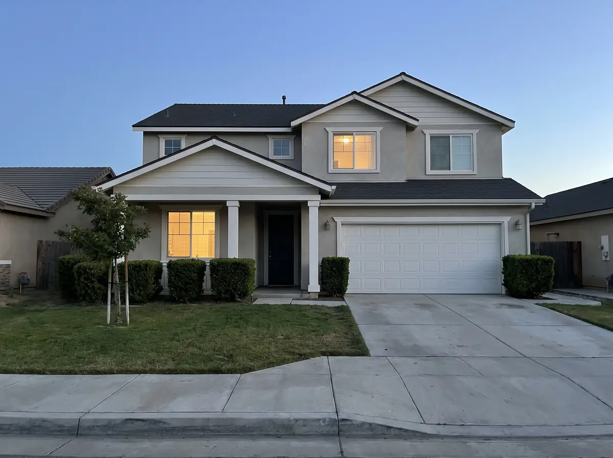 Maya Bennett's two-story home before the lights