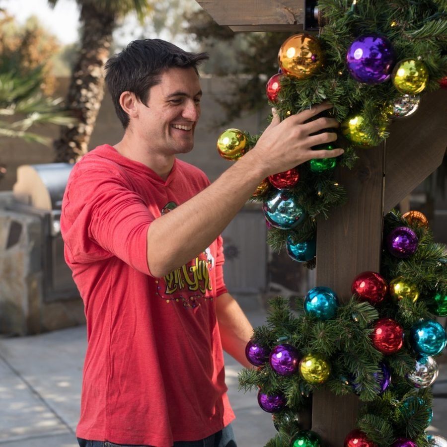 The Light Guys holiday lighting crew